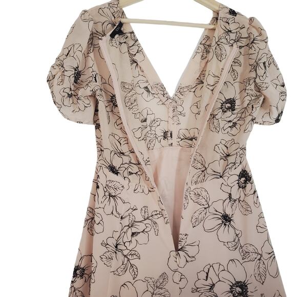 Forever 21 | Floral Short Sleeve Preppy Skater Drees Fit n Flare Lightweight - Picture 4 of 10